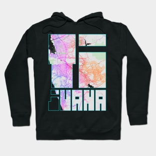 Tijuana, Mexico City Map Typography - Colorful Hoodie